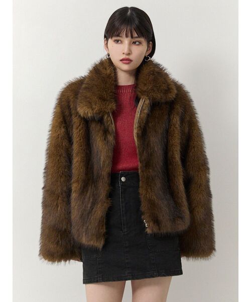 MIXフェイクファーブルゾン（ブルゾン）｜MURUA（ムルーア）の