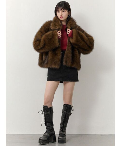 MIXフェイクファーブルゾン（ブルゾン）｜MURUA（ムルーア）の