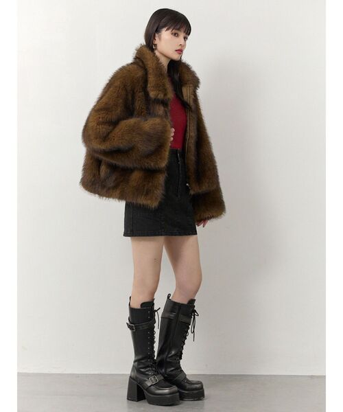 MIXフェイクファーブルゾン（ブルゾン）｜MURUA（ムルーア）の