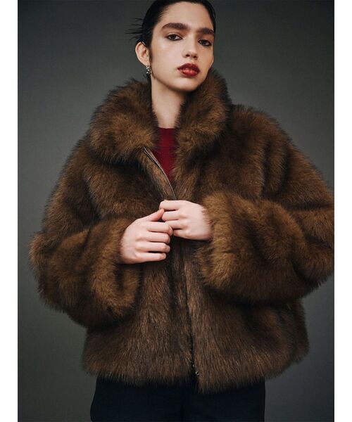 MURUA（ムルーア）の「MIXフェイクファーブルゾン（ブルゾン）」 - WEAR