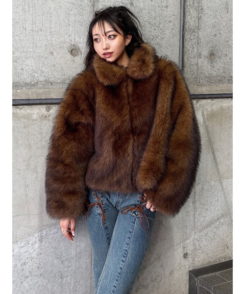 MIXフェイクファーブルゾン（ブルゾン）｜MURUA（ムルーア）の