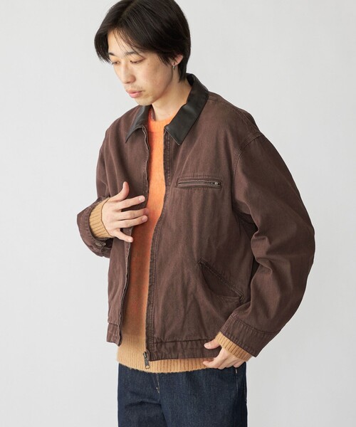 City Ambient Products（シティアンビエントプロダクツ）の「City Ambient Products:〈洗濯機可能〉ウォッシュ ダック ジップ ワーク ジャケット（ブルゾン・メンズ・ネイビー/ブラウン/ブラック・SMALL/LARGE/MEDIUM）」の21枚目の写真