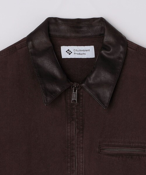 City Ambient Products（シティアンビエントプロダクツ）の「City Ambient Products:〈洗濯機可能〉ウォッシュ ダック ジップ ワーク ジャケット（ブルゾン・メンズ・ネイビー/ブラウン/ブラック・SMALL/LARGE/MEDIUM）」の6枚目の写真
