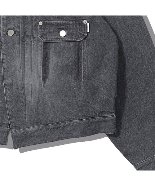 elephant TRIBAL fabrics（エレファントトライバルファブリックス）の「elephant TRIBAL fabrics ON THE WAY DENIM JKT（デニムジャケット・メンズ・ブラック/ベージュ・SMALL/MEDIUM）」の6枚目の写真