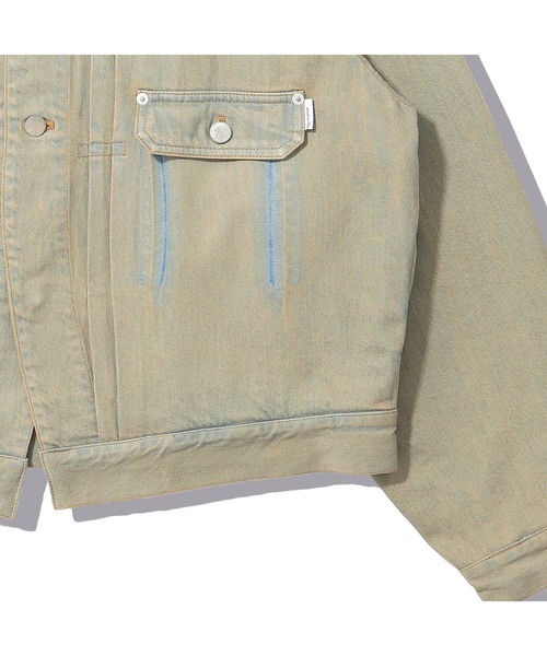 elephant TRIBAL fabrics（エレファントトライバルファブリックス）の「elephant TRIBAL fabrics ON THE WAY DENIM JKT（デニムジャケット・メンズ・ブラック/ベージュ・SMALL/MEDIUM）」の10枚目の写真