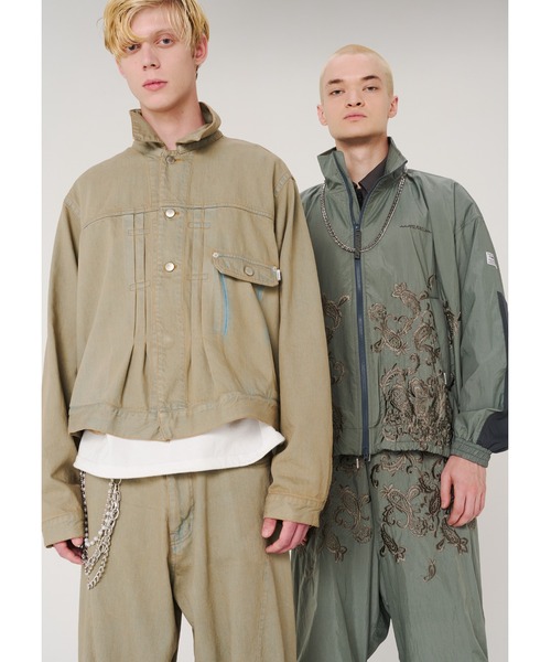 elephant TRIBAL fabrics（エレファントトライバルファブリックス）の「elephant TRIBAL fabrics ON THE WAY DENIM JKT（デニムジャケット・メンズ・ブラック/ベージュ・SMALL/MEDIUM）」の13枚目の写真