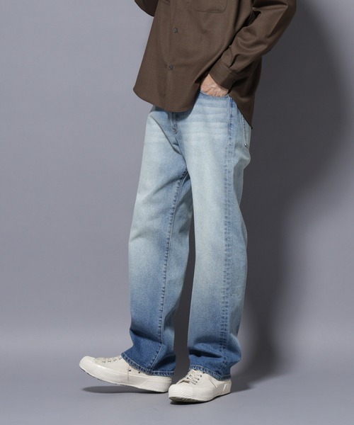 NANO universe(ナノユニバース)の「「MC」”TIMELESS WARDROBE” レギュラーフィットデニム 251(デニムパンツ・メンズ・ブラック/ライトグレー/オフホワイト/ライトブルー・S/M/L)」の4枚目の写真