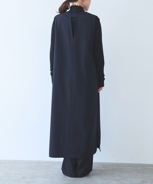 yuni(ユニ )の「レーヨンウール slit neck jumper スカート(ジャンパースカート・レディース・ネイビー/カーキ・FREE)」の17枚目の写真