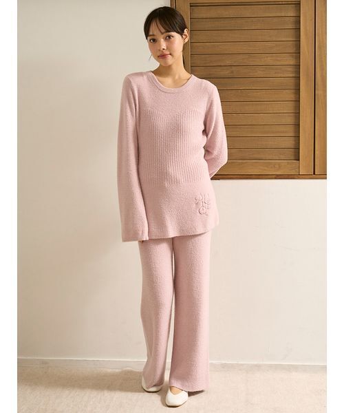 STARBUCKS gelatopiquéルームウェア　ロングパンツ F ピンク dポイントマーケット|ジェラートピケgelatopiqueジェラート3ボーダー