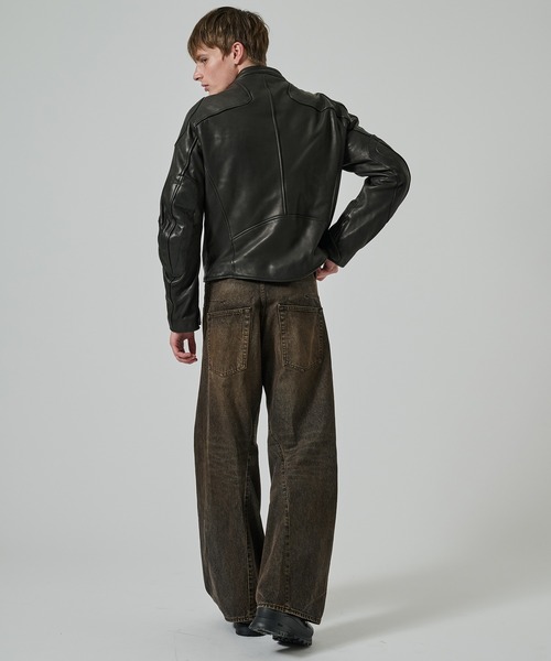 NVRFRGT(ネヴァーフォーゲット)の「【NVRFRGT】LEATHER MOTORCYCLE JACKET(ライダースジャケット・メンズ・ブラック・1/2)」の4枚目の写真