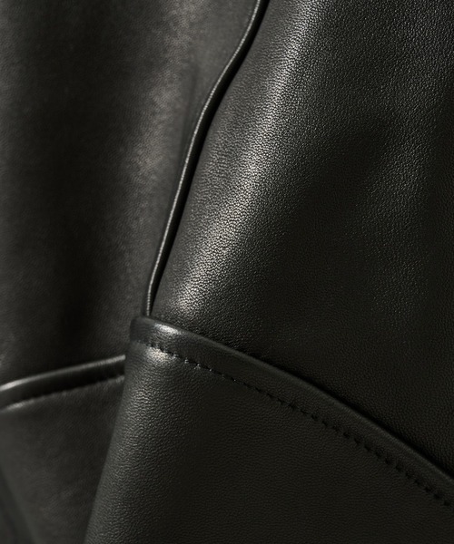 NVRFRGT(ネヴァーフォーゲット)の「【NVRFRGT】LEATHER MOTORCYCLE JACKET(ライダースジャケット・メンズ・ブラック・1/2)」の8枚目の写真