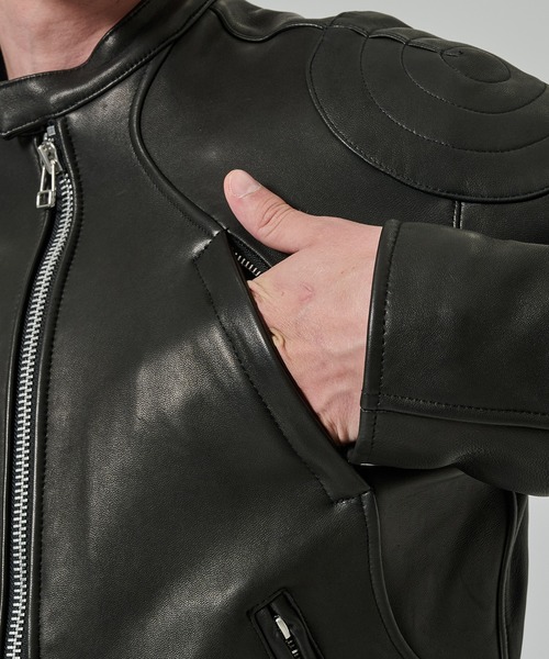 NVRFRGT】LEATHER MOTORCYCLE JACKET（ライダースジャケット