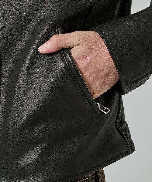 NVRFRGT】LEATHER MOTORCYCLE JACKET（ライダースジャケット