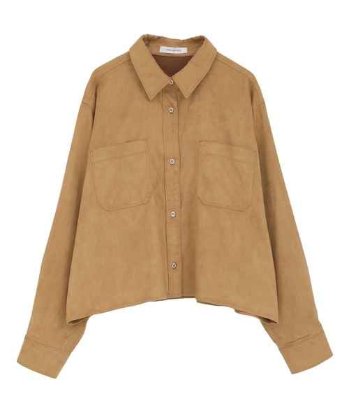AMERICAN HOLIC（アメリカンホリック）の「Wポケットスエードライクシャツ（シャツ/ブラウス・レディース・キャメル・L/M）」の4枚目の写真