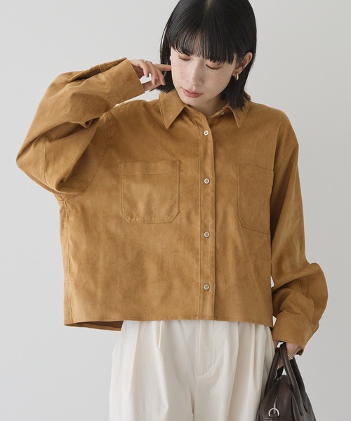 AMERICAN HOLIC（アメリカンホリック）の「Wポケットスエードライクシャツ（シャツ/ブラウス・レディース・キャメル・L/M）」の16枚目の写真