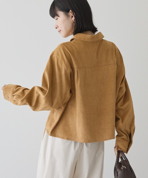 AMERICAN HOLIC（アメリカンホリック）の「Wポケットスエードライクシャツ（シャツ/ブラウス・レディース・キャメル・L/M）」の14枚目の写真