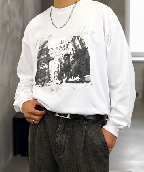 Burner(バーナー)の「【GROOVY STORE】ヘビーウエイト ロングスリーブT(Tシャツ/カットソー・メンズ・A/B/D/C/その他2/その他3/その他1/スミクロ/ホワイト/ブラウン/ブラック/ブラック系3/ホワイト系2/ホワイト系3/ブラック系2・LL/M/L)」の2枚目の写真