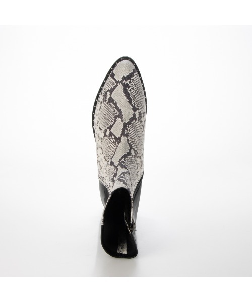 Mode et Jacomo(モードエジャコモ)の「ストレッチショートブーツ(ブーツ・レディース・ホワイト×ピンク・24.5cm/24cm/23.5cm/23cm/22.5cm)」の4枚目の写真