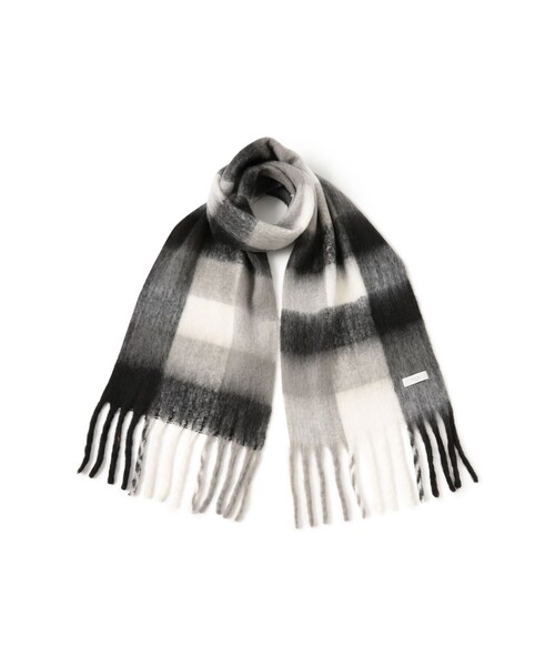 DIANTE シャギー　チェック　マフラー セール】シャギー チェック マフラー（ユニセックス）（マフラー）｜B