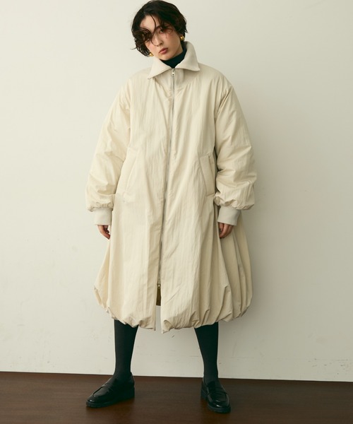 T/Nタフタ中わたバルーンリブコート（ピーコート）｜Trish（トリッシュ