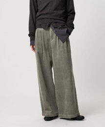 新品.タグ付き⭐︎ビューティー&ユース　コーディロイパンツ Thingless＞ワイド ストレート コーデュロイ パンツ
