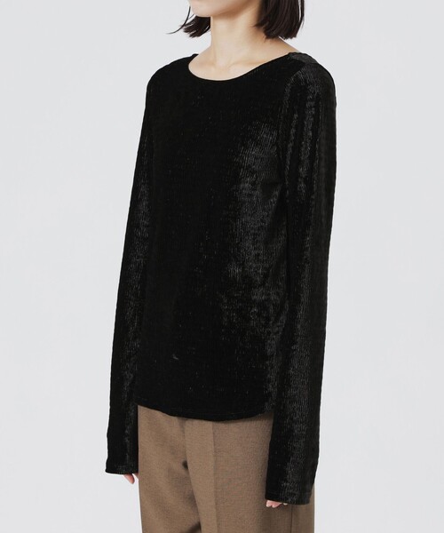 LOVELESS(ラブレス)の「バックオープンベロアトップス(Tシャツ/カットソー・レディース・ブラック・36)」の7枚目の写真