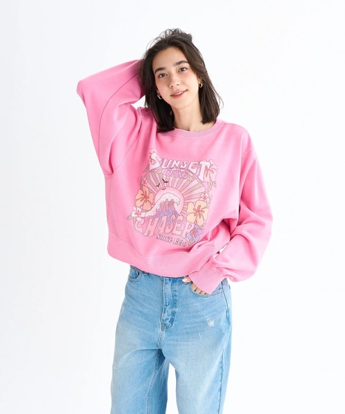 セール】SUNSET CHASER /ロキシーショート丈フロントグラフィック