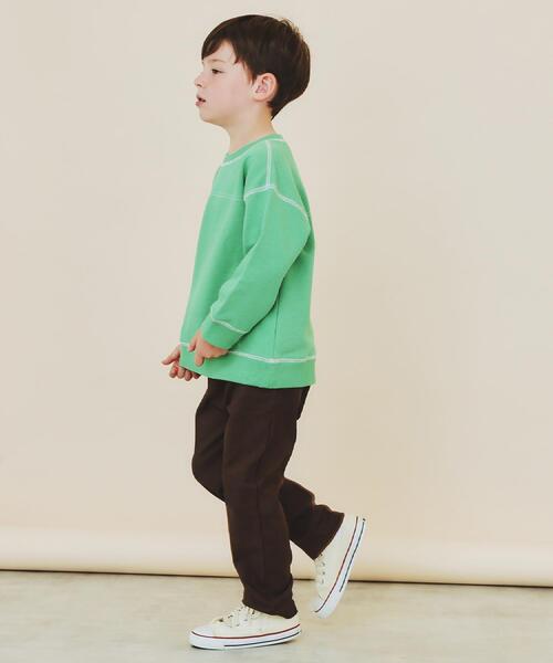 THE SHOP TK （ザ ショップ ティーケー ）の「【110-160】カラーロック裏毛プルオーバー（Tシャツ/カットソー・キッズ・グリーン/ブルー/アイボリー/ブラック・13/14/15 /16/11/12）」の9枚目の写真