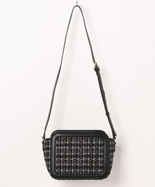 マリークワント（MARY QUANT）/パディングフレームツイード ショルダー セール】パディングフレームツイード ショルダー（ショルダーバッグ