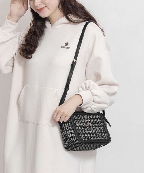 セール】パディングフレームツイード ショルダー（ショルダーバッグ