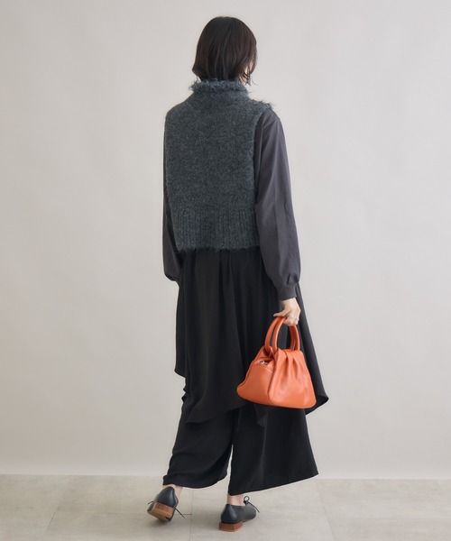 Paradise Picnic（パラダイスピクニック）の「スタンド衿ニットベスト（ベスト・レディース・チャコールグレー/モカ/ピンク・FREE）」の16枚目の写真