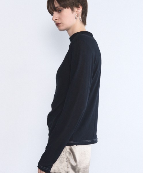 Muel Chic(ミュエルシック)の「Tao turtle long CS タオタートルロングカットソー(Tシャツ/カットソー・レディース・ホワイト/ブラック/グレー/サックスブルー/オレンジ/モカ・FREE)」の10枚目の写真