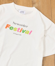 Insonnia PROJECTS（インソニアプロジェクト）の「Insonnia Projects インソニアプロジェクツ / NEW ORDER FESTIVAL TEE ニューオーダー フェスティバルグラフィックプリントTシャツ バンドTシャツ / IP-NWO-020（Tシャツ/カットソー・メンズ）」