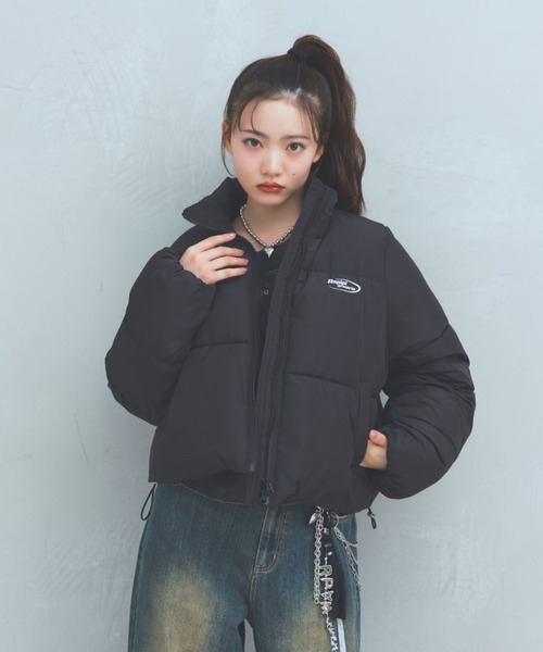 repipi armario（レピピ アルマリオ）の「エアサーマルショートブルゾン（ブルゾン・キッズ・ブラック/ブラウン/その他・SMALL/MEDIUM/LARGE）」の2枚目の写真