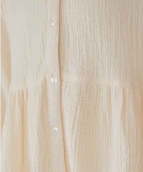 cross marche(クロスマルシェ)の「【LAFUKU/ラフク】ゆったり柔らかダブルガーゼパジャマ綿100%《上下セット》(ルームウェア/パジャマ・レディース・アイボリー/ベージュ/チャコール・LL/L/M)」の5枚目の写真