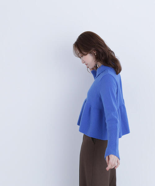 ◇【Oggi掲載】襟付きペプラムニット（ニット/セーター）｜NATURAL