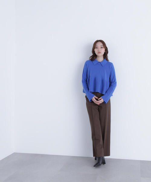 希少✨未使用級✨ENFOLD ペプラム アシンメトリー ニット ウール セーター ENFOLD - ENFOLD ペプラム アシンメトリー ニット セーターの