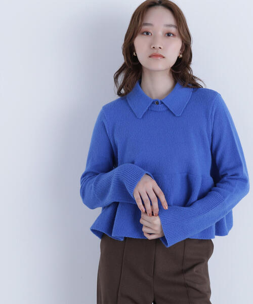 ◇襟付きペプラムニット（ニット/セーター）｜NATURAL BEAUTY