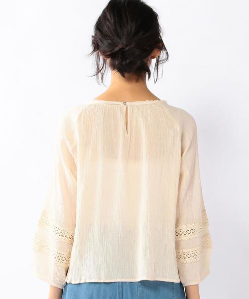 coen（コーエン）の「【Market】楊柳レースブラウス（シャツ/ブラウス・レディース・ベージュ/ホワイト・MEDIUM/LARGE）」の12枚目の写真