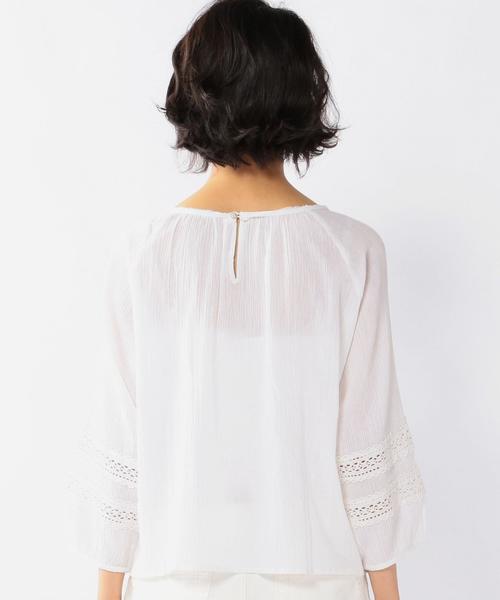 coen（コーエン）の「【Market】楊柳レースブラウス（シャツ/ブラウス・レディース・ベージュ/ホワイト・MEDIUM/LARGE）」の9枚目の写真