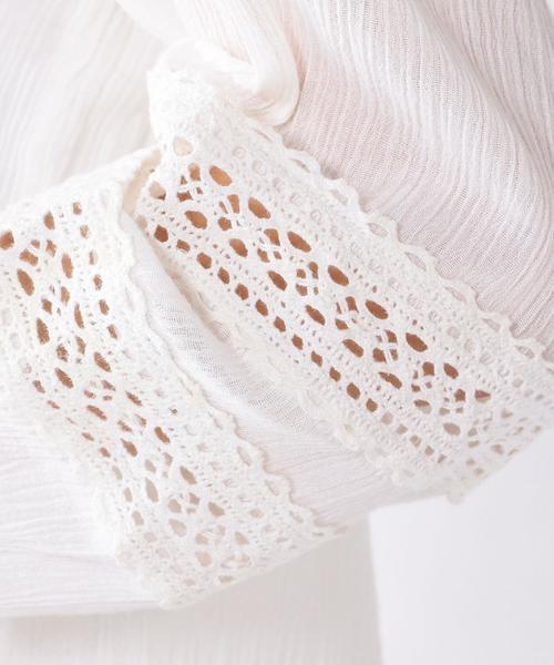 coen（コーエン）の「【Market】楊柳レースブラウス（シャツ/ブラウス・レディース・ベージュ/ホワイト・MEDIUM/LARGE）」の10枚目の写真