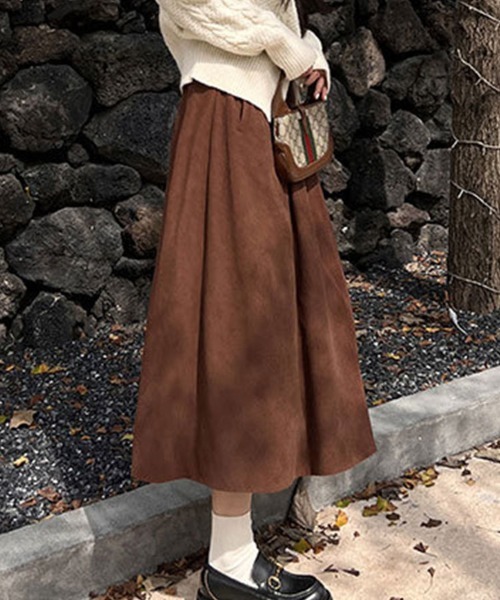 SallyLunn(サリーラン)の「コーデュロイフレアスカート(スカート・レディース・ブラウン/ブラック/グリーン・LARGE/MEDIUM)」の8枚目の写真