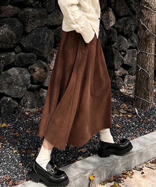 SallyLunn(サリーラン)の「コーデュロイフレアスカート(スカート・レディース・ブラウン/ブラック/グリーン・LARGE/MEDIUM)」の9枚目の写真