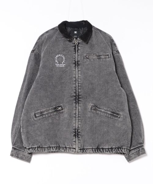 DC SHOES（ディーシーシューズ）の「25 PADDED WORK JACKE /DCロゴ刺繍ワンポイント中綿ワークジャケット（ブルゾン・メンズ・ライトインディゴブルー/ブラック系その他2/ブラウン/ブラック系その他・X-LARGE/LARGE/MEDIUM）」の2枚目の写真