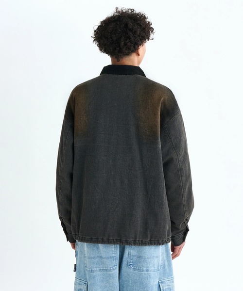 DC SHOES（ディーシーシューズ）の「25 PADDED WORK JACKE /DCロゴ刺繍ワンポイント中綿ワークジャケット（ブルゾン・メンズ・ライトインディゴブルー/ブラック系その他2/ブラウン/ブラック系その他・X-LARGE/LARGE/MEDIUM）」の5枚目の写真