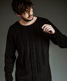 NO ID. | 【NO ID.】Rope Jacquard Frill Pullover / ロープ ジャカード フリル プルオーバー(Tシャツ/カットソー)