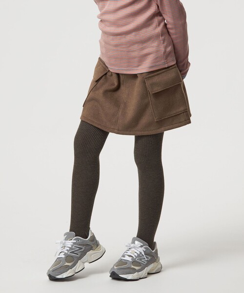 green label relaxing(グリーンレーベルリラクシング)の「カーゴ スカート / キッズ 100cm-160cm(スカート・キッズ・ダークブラウン/ライトグレー・130cm/100cm/110cm/120cm/150cm/140cm/160cm)」の6枚目の写真