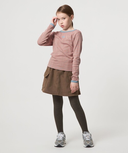 green label relaxing(グリーンレーベルリラクシング)の「カーゴ スカート / キッズ 100cm-160cm(スカート・キッズ・ダークブラウン/ライトグレー・130cm/100cm/110cm/120cm/150cm/140cm/160cm)」の7枚目の写真