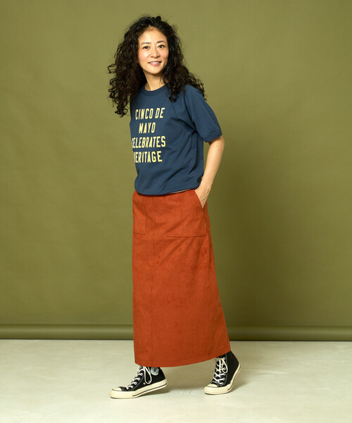 Freada（フリーダ）の「Freada/フリーダ スエーディ スカート（スカート・レディース・オレンジ/ダークブラウン・ONE SIZE）」の13枚目の写真