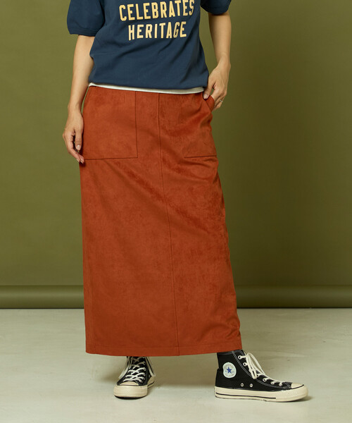 Freada（フリーダ）の「Freada/フリーダ スエーディ スカート（スカート・レディース・オレンジ/ダークブラウン・ONE SIZE）」の14枚目の写真